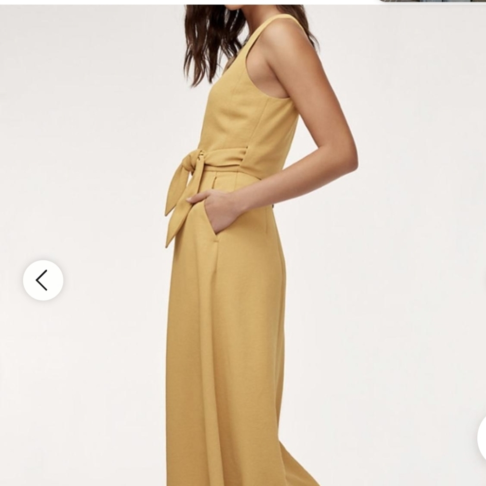 Aritzia Wilfred Sleeveless Dress Yellow 4 NWT - Picture 2 of 8